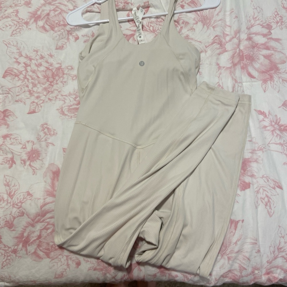 Lululemon ribbed Cream jumpsuit
